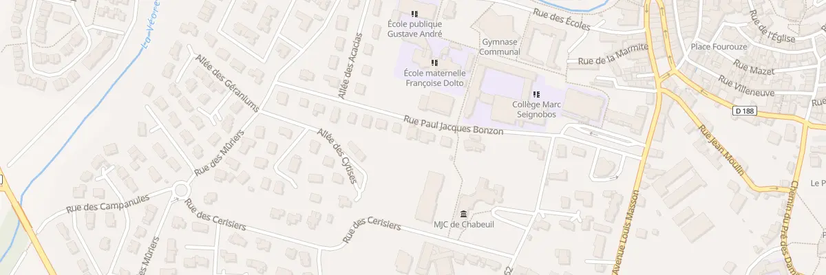 Plan du 9 Rue Paul Jacques Bonzon à Chabeuil