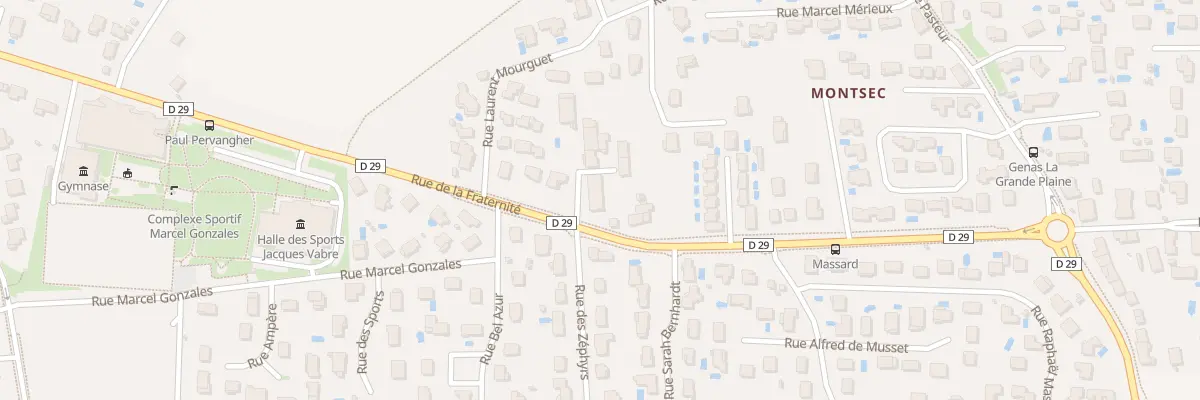 Plan du 9 Rue de la Fraternite à Genas