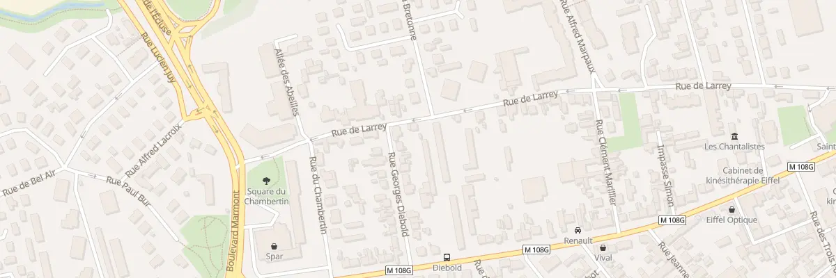 Plan du 39 Rue de Larrey à Dijon