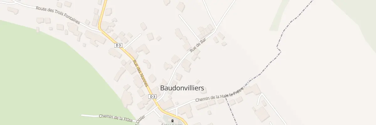 Plan du 12 Rue de Bar à Baudonvilliers