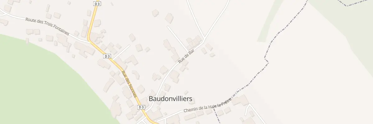 Plan du 16 Rue de Bar à Baudonvilliers