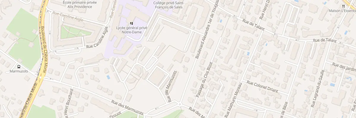 Plan du 34B Bd Alex 1er de Yougoslavie à Dijon