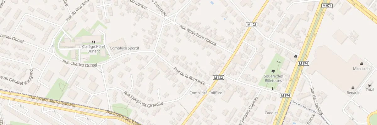 Plan du 10 Rue de la Romanée à Dijon