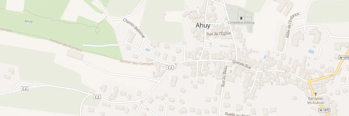 Plan du 2 Che de Hauteville à Ahuy