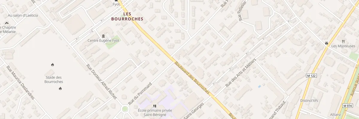 Plan du 54 Bd des Bourroches à Dijon