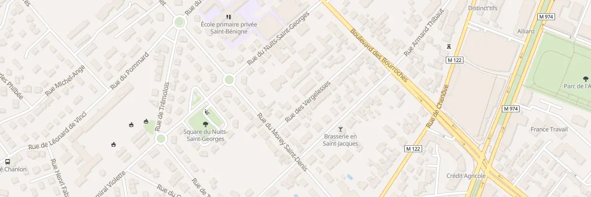 Plan du 12 Rue des Vergelesses à Dijon