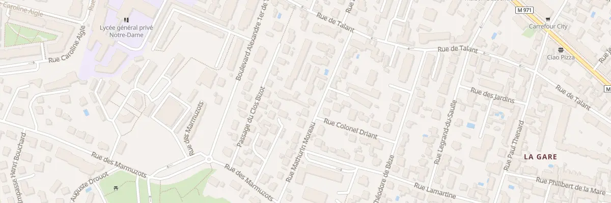 Plan du 14 Rue Mathurin Moreau à Dijon
