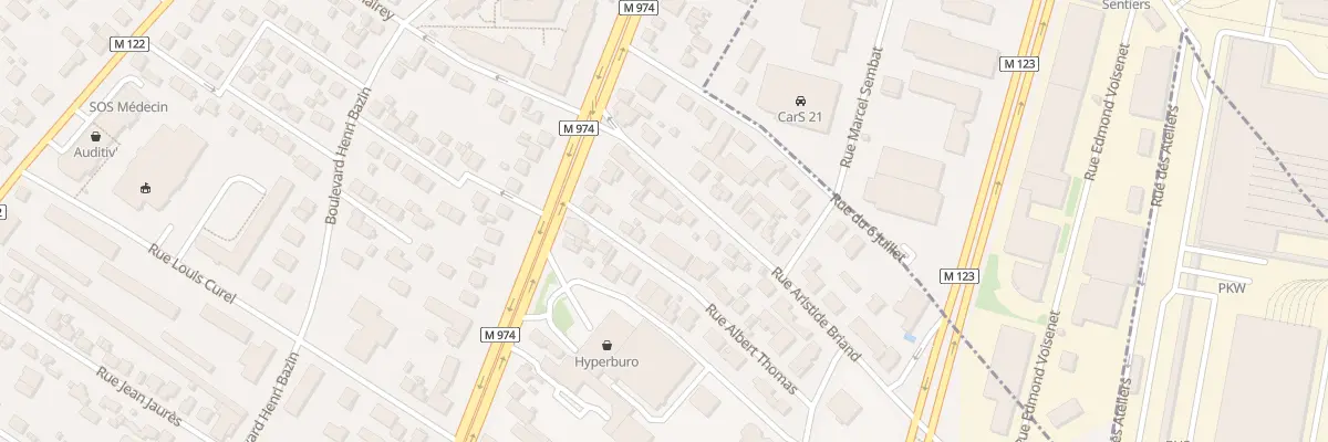 Plan du 5 Rue Albert Thomas à Chenôve