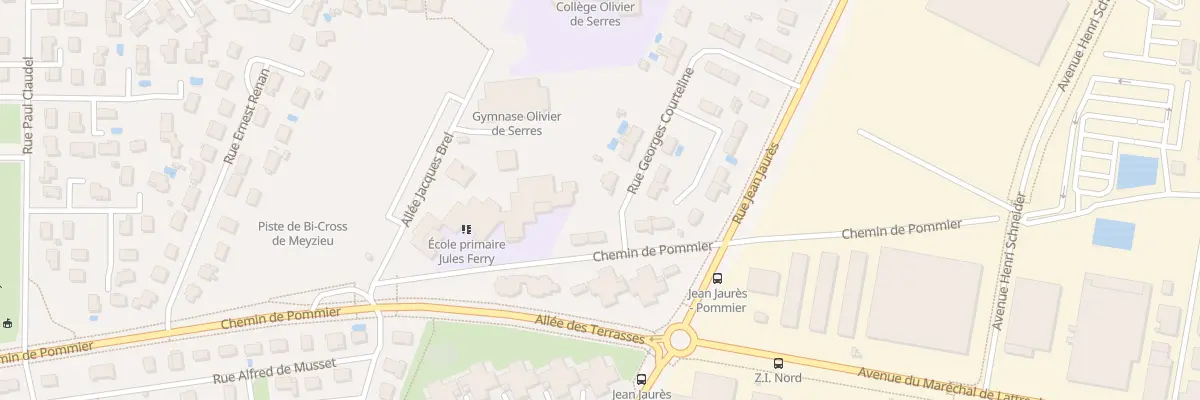 Plan du 3 Rue Georges Courteline à Meyzieu
