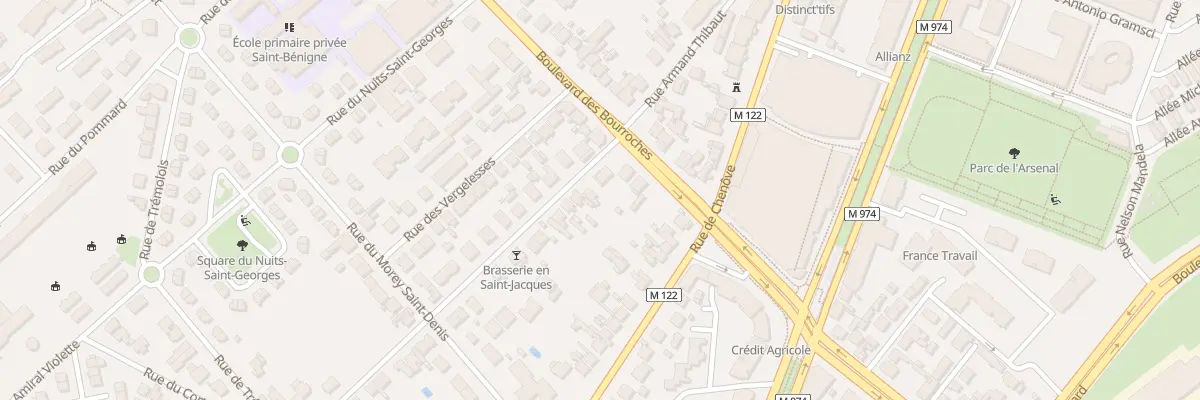 Plan du 3 Rue en Saint-Jacques à Dijon