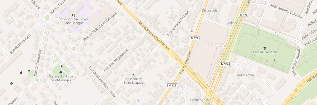 Plan du 1 Rue en Saint-Jacques à Dijon