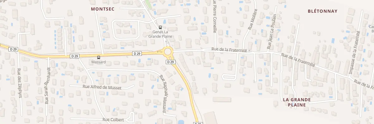 Plan du 14 Rue de la Fraternite à Genas