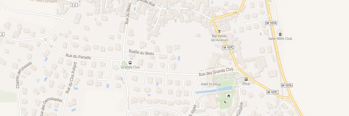 Plan du 10 Rue des Grands Clos à Ahuy