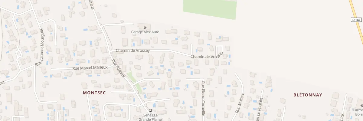 Plan du 6 Che de Vrossey à Genas