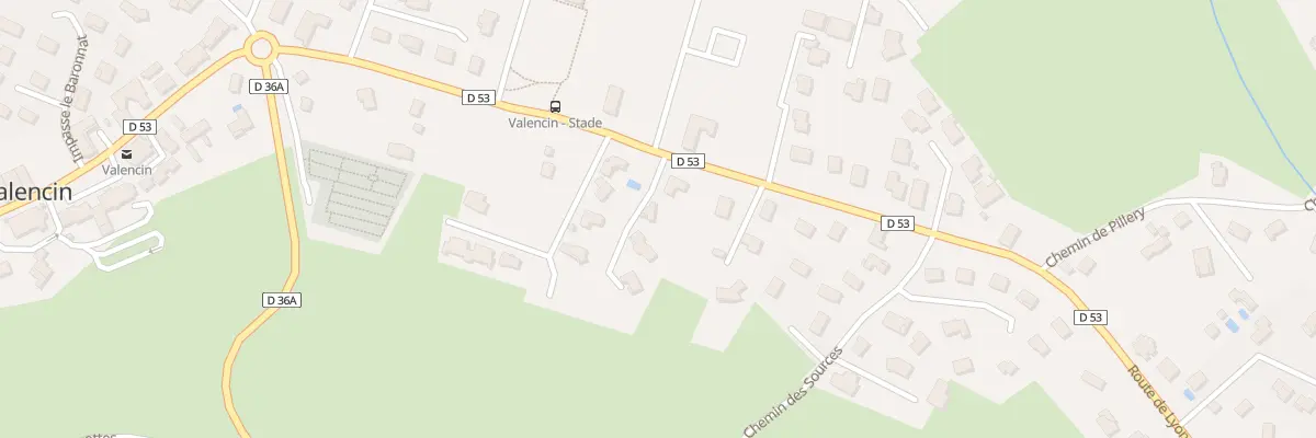 Plan du 527 Rte de Lyon à Valencin
