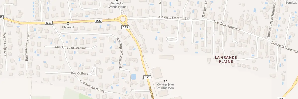 Plan du 8 Rue Pasteur à Genas