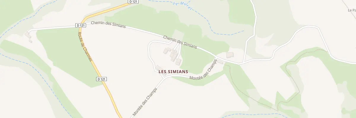 Plan du 290 Che des Simians à Tersanne