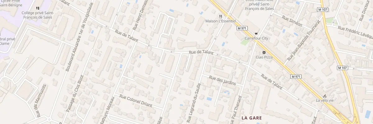 Plan du 1 Rue Theodore de Beze à Dijon