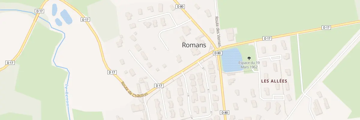 Plan du 88 Rte de Chatillon à Romans