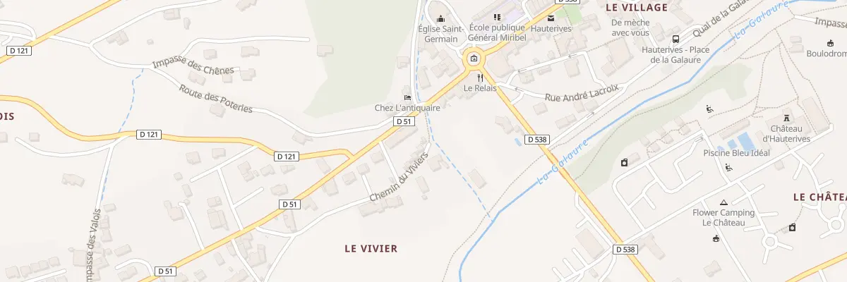 Plan du 7 Rte de la Vallée à Hauterives