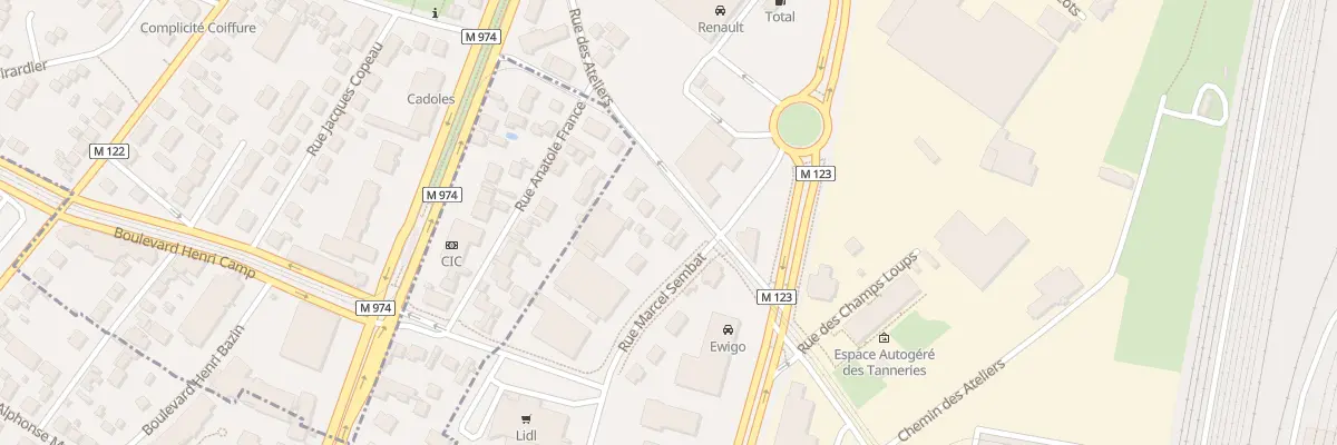 Plan du 18 Rue des Ateliers à Dijon