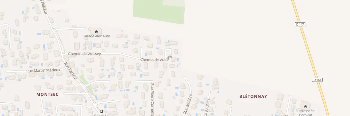 Plan du 18 Che de Vrossey à Genas