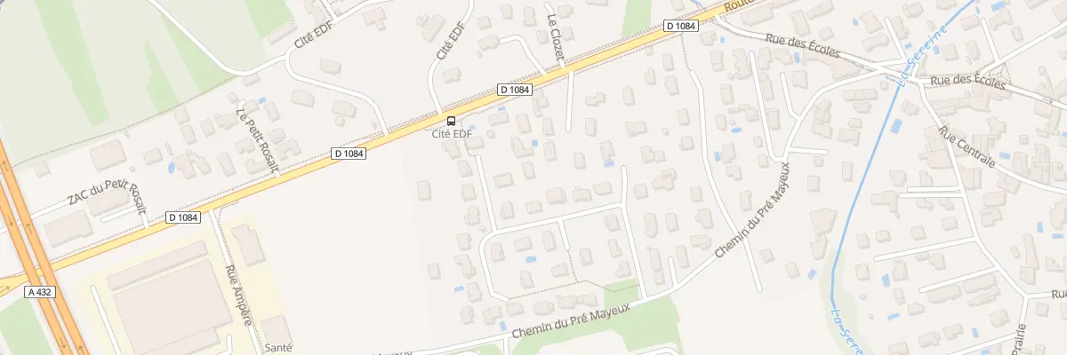 Plan du 334 Rue de Pré Mayeux à La Boisse