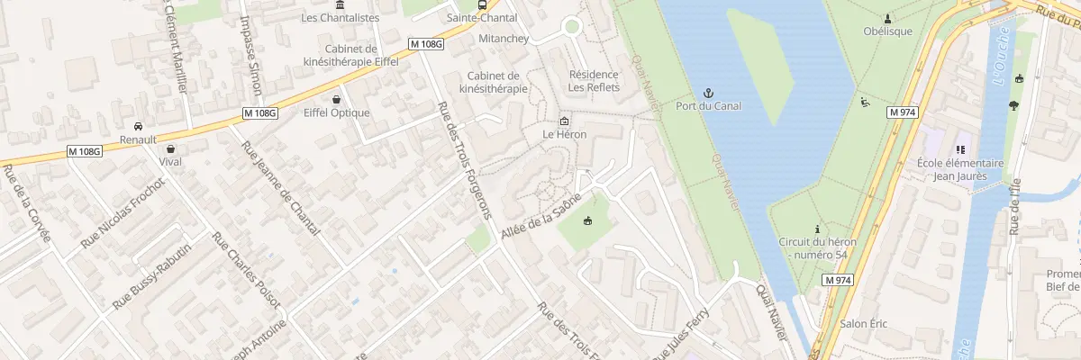 Plan du 4 Prom du Rhône à Dijon