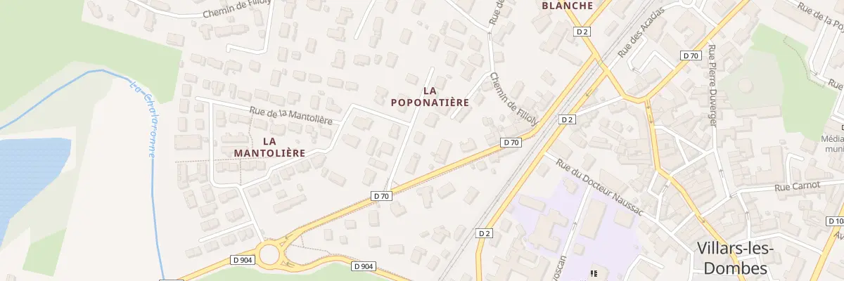 Plan du 74 All de la Poponatiere à Villars-les-Dombes