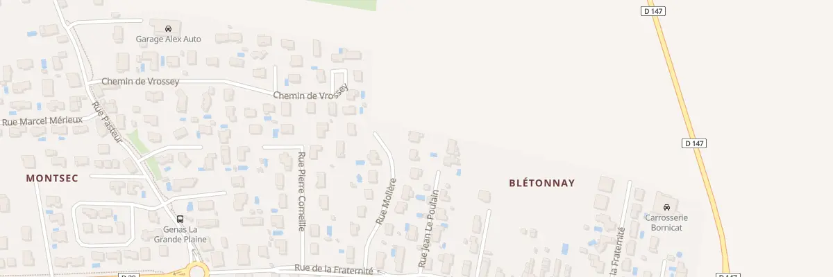 Plan du 11 Rue Moliere à Genas