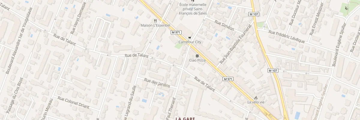 Plan du 39 Rue Paul Thenard à Dijon