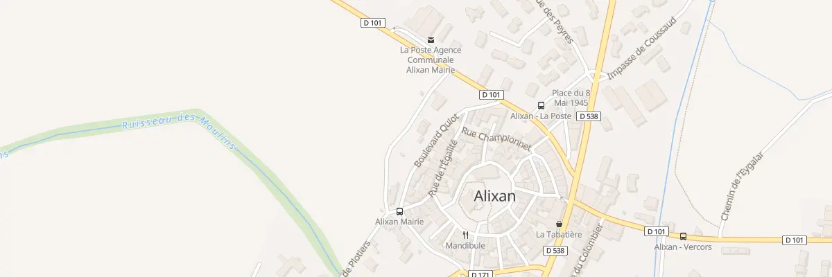 Plan du 4 Bd Quiot à Alixan