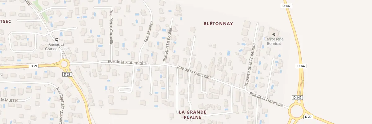 Plan du 33 Rue de la Fraternite à Genas