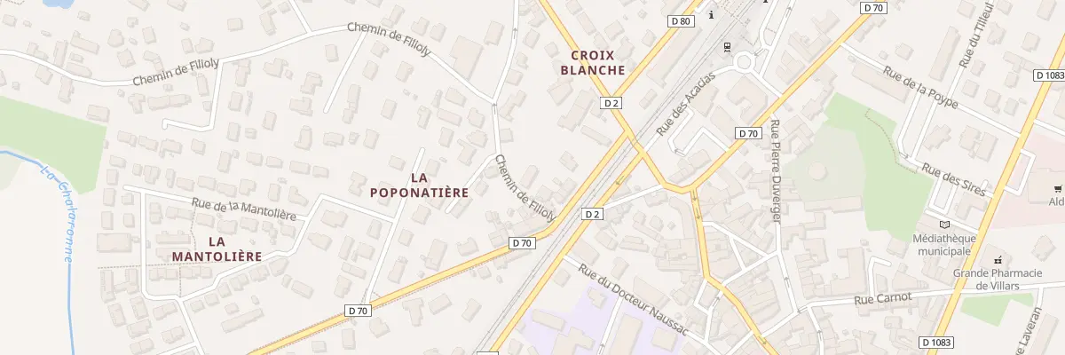 Plan du 36 Che de Filioly à Villars-les-Dombes