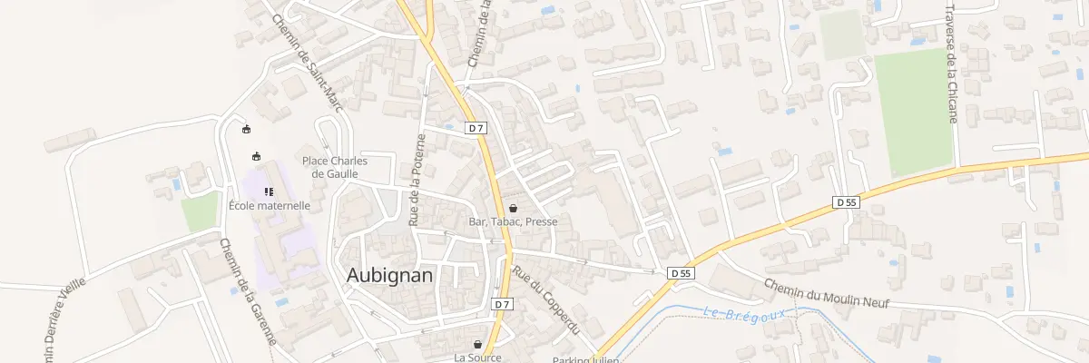 Plan du 100 Imp de la Garanço à Aubignan