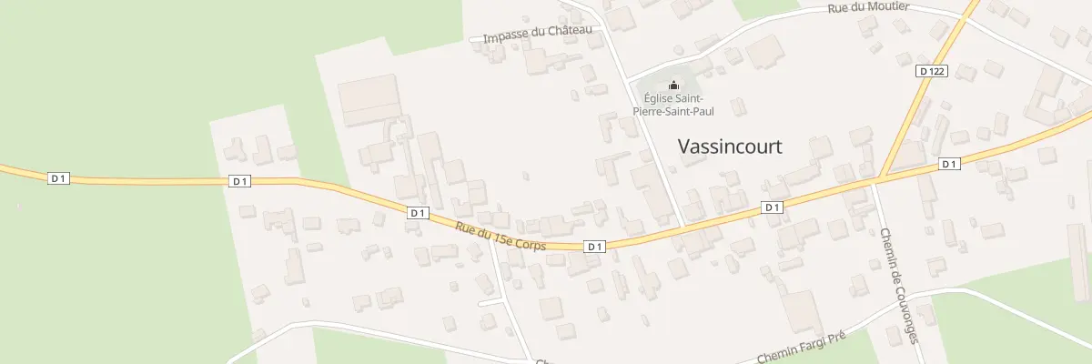 Plan du 40 Rue du 15eme Corps à Vassincourt