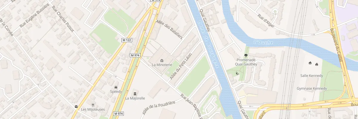Plan du 5 All des Bateaux-Lavoirs à Dijon