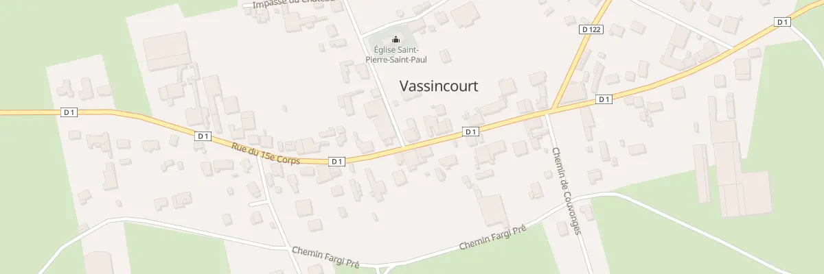 Plan du 2 Rue de l’Eglise à Vassincourt