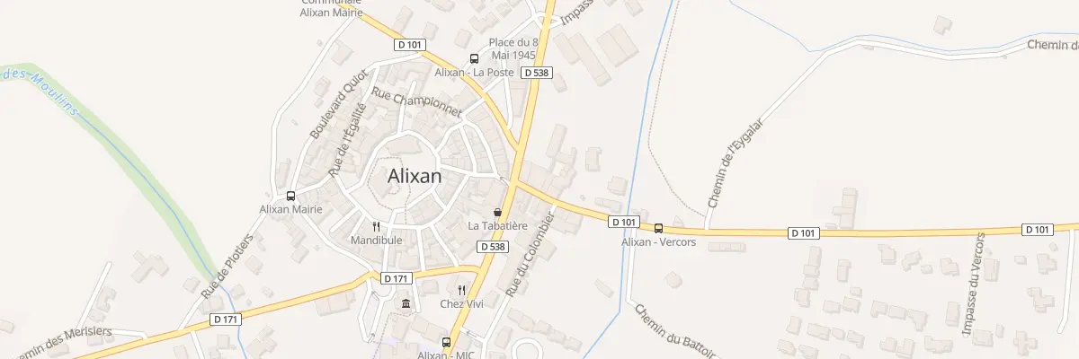 Plan du 3 Av du Vercors à Alixan