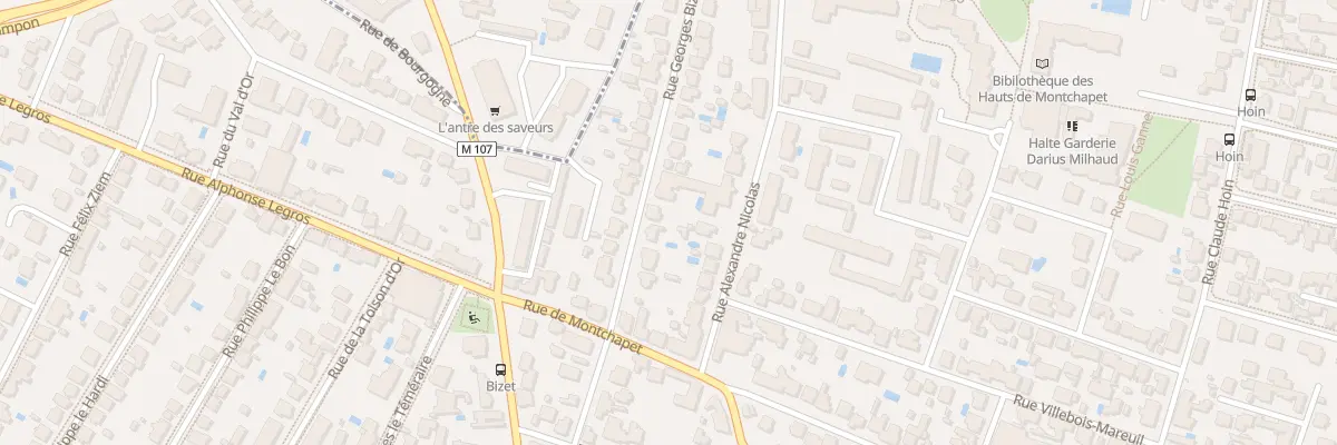 Plan du 18 Rue Georges Bizet à Dijon