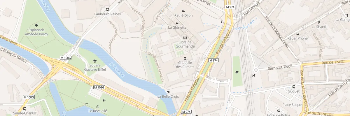 Plan du 2 Rue de l’Hôpital à Dijon