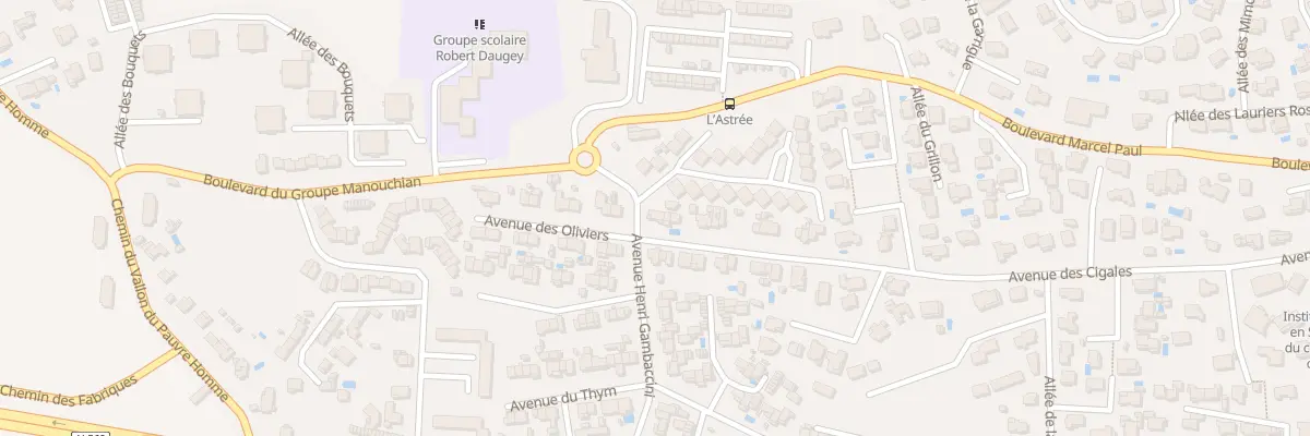 Plan du 45 Av des Cigales à Martigues