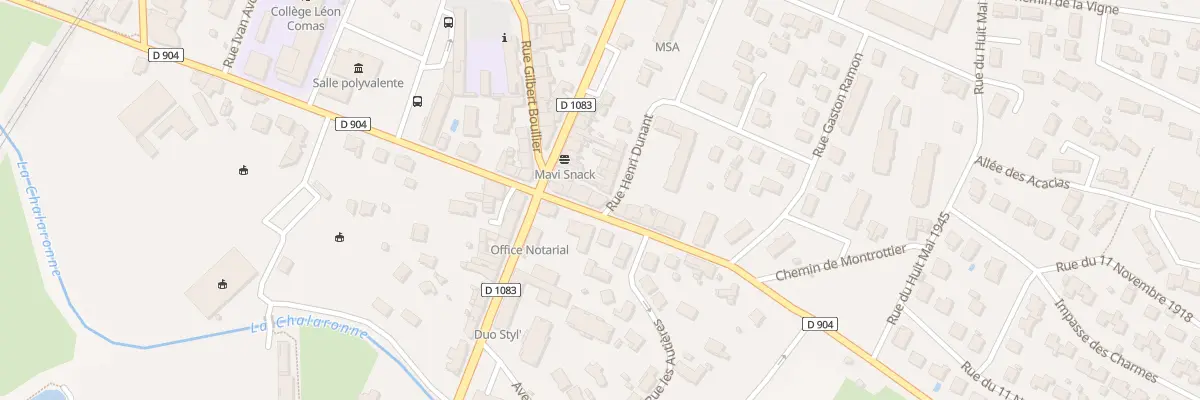 Plan du 9 Rue Henri Dunant à Villars-les-Dombes