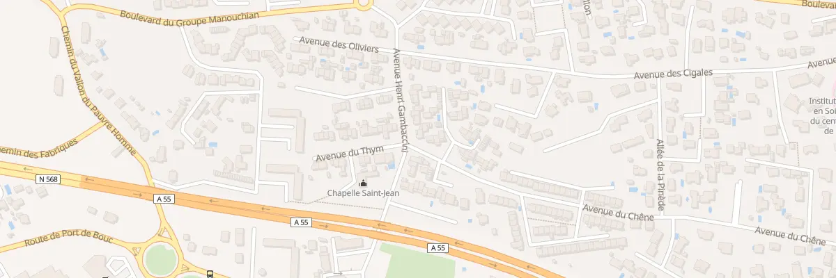 Plan du 12 Av du Chêne à Martigues