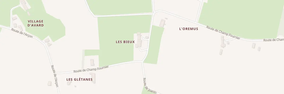 Plan du 383 Rte de Champ Fournier à Chanoz-Châtenay