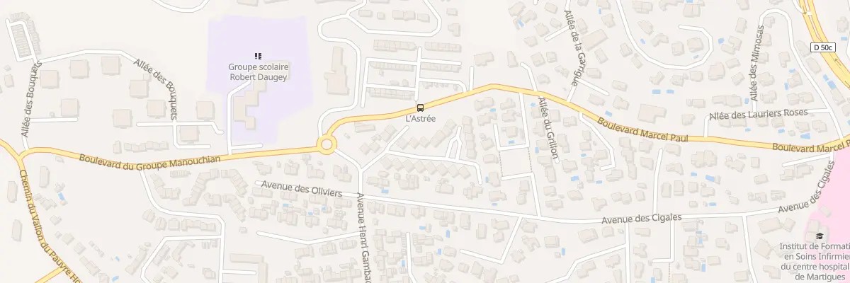 Plan du 21 All de l’Astrée à Martigues