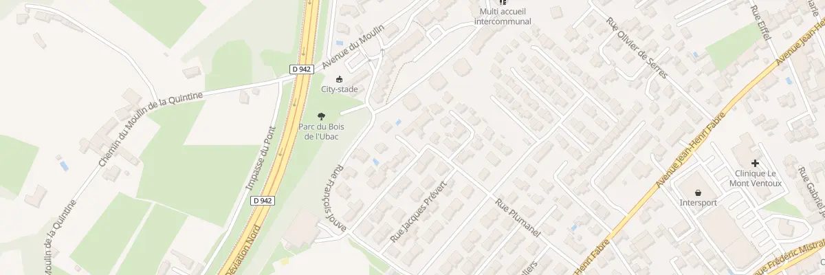 Plan du 245 Rue Plumanel à Carpentras