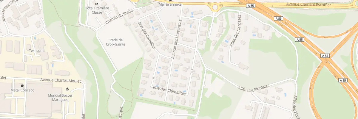 Plan du 8 Rue des Hortensias à Martigues