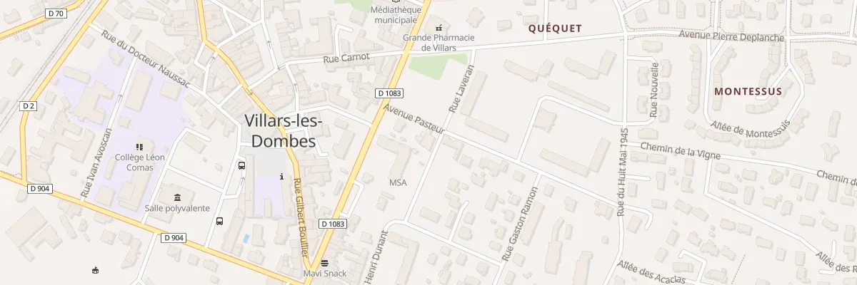 Plan du 60 Av Pasteur à Villars-les-Dombes