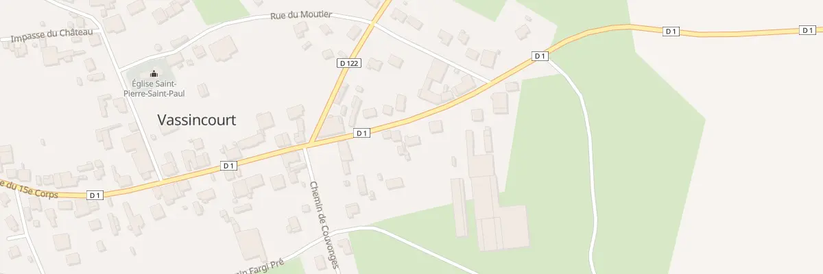Plan du 9 Rue du 15eme Corps à Vassincourt